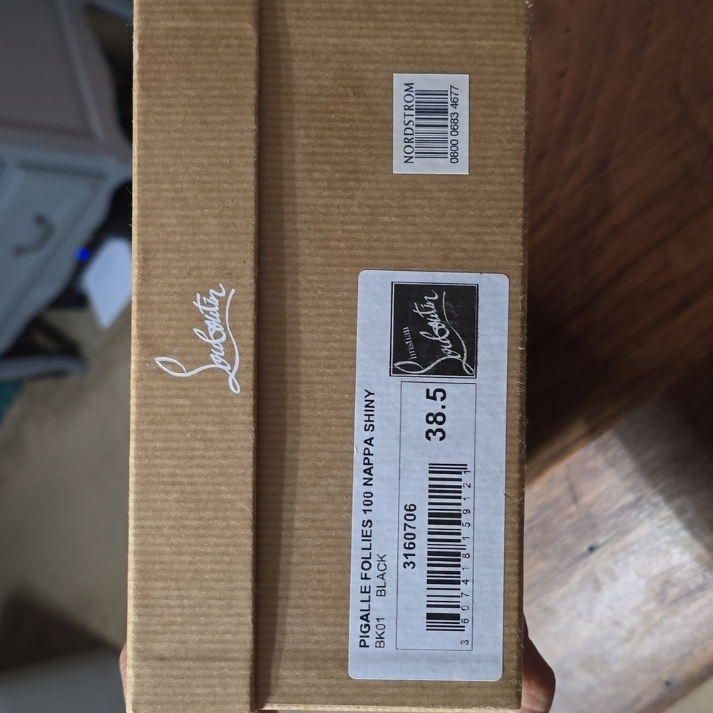 CHRISTIAN LOUBOUTIN Pigalle Follies 100 Nappa Shiny, Size 38.5 (Size 8) - Picture 12 of 16